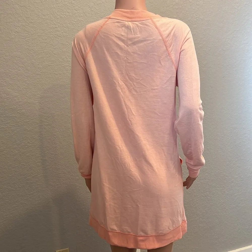 Koolaburra by Ugg Slate Coral Peach Sweatshirt Dress Small soft comfy  #159 - Image 3