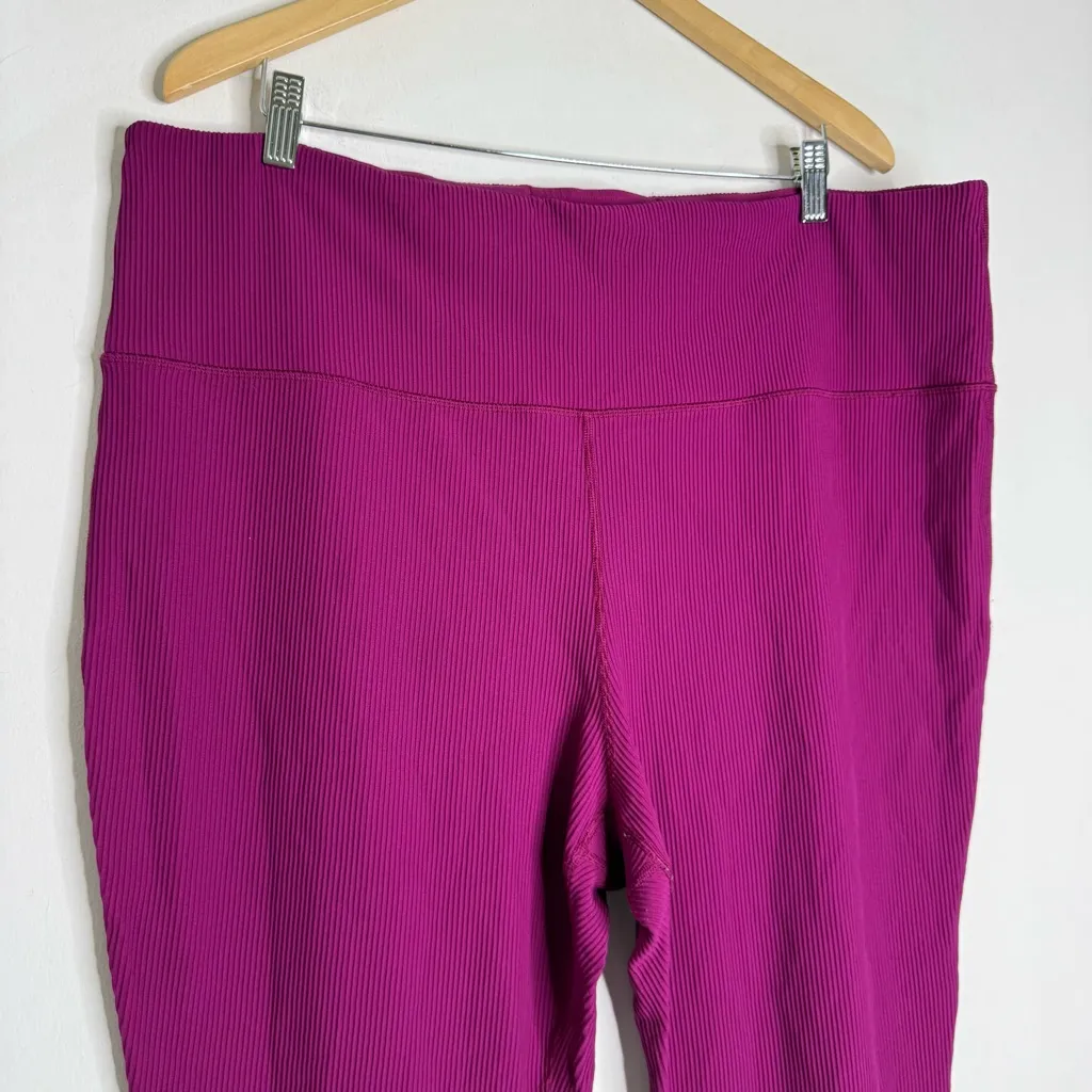 Athleta Elation Rib Crop Flare Leggings Purple Size 3X - Image 8