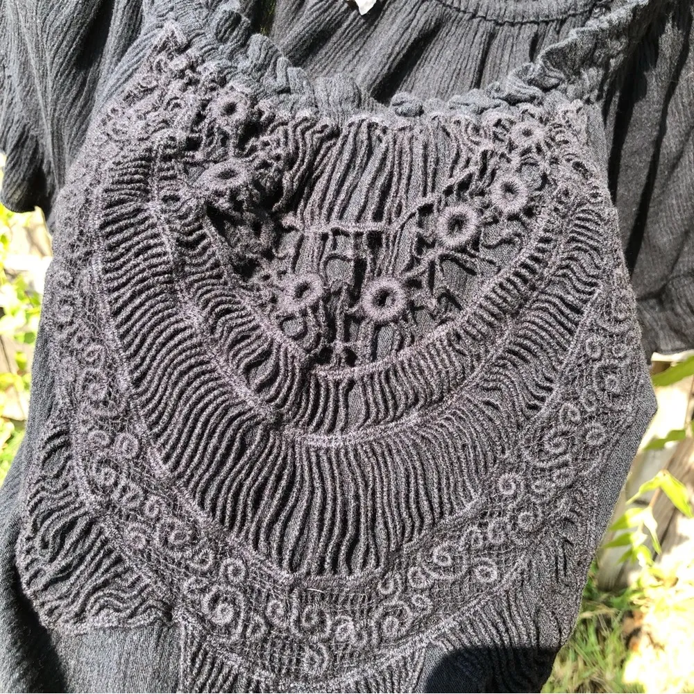 Hollister | black crochet crop top, M - Image 4