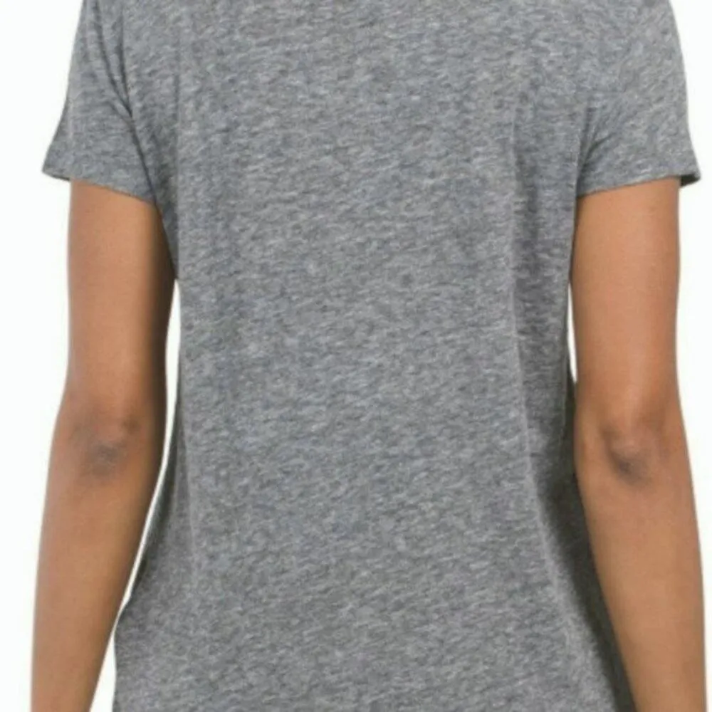 Zadig & Voltaire Flocked Rock Detail Tee Gray M - Image 3