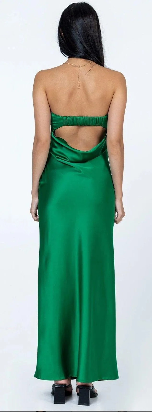 Green Silk Dress - Image 2