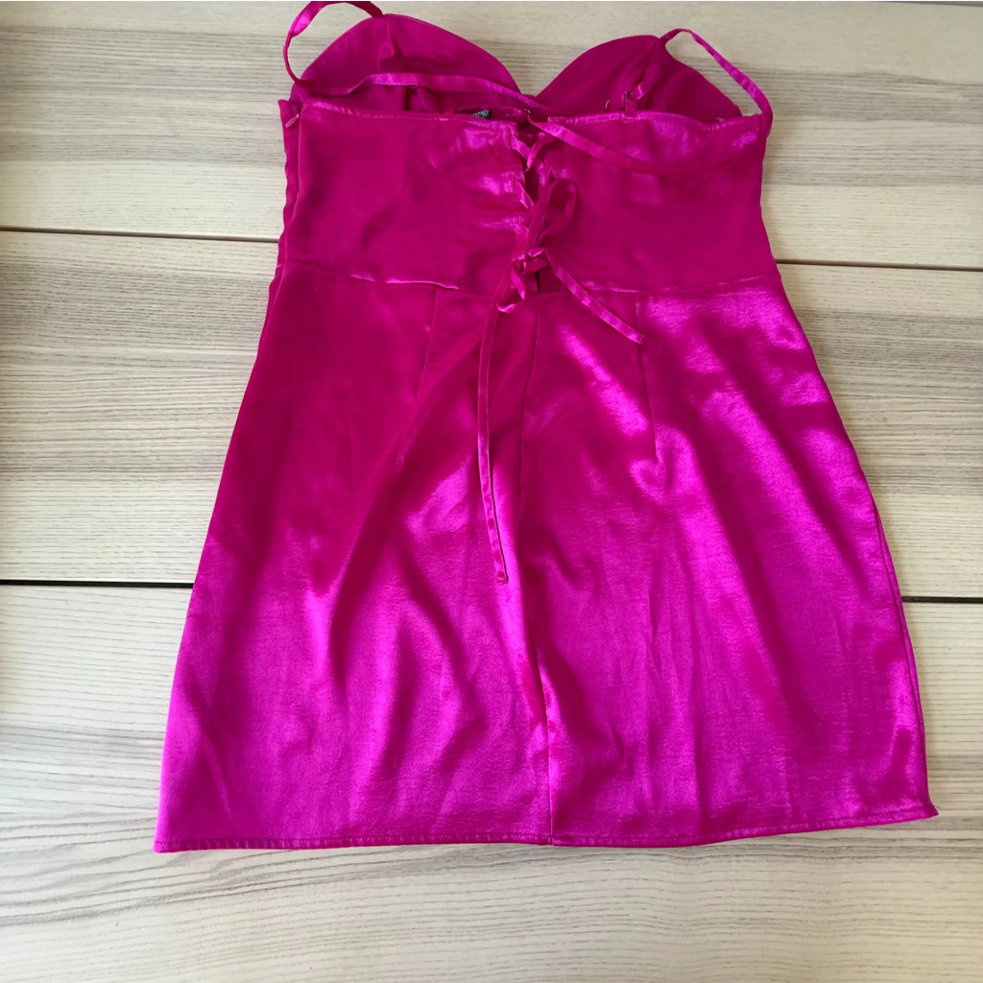 Wild Fable mini dress Hot Pink corset Satin Chemise women warm size Xl - Image 3