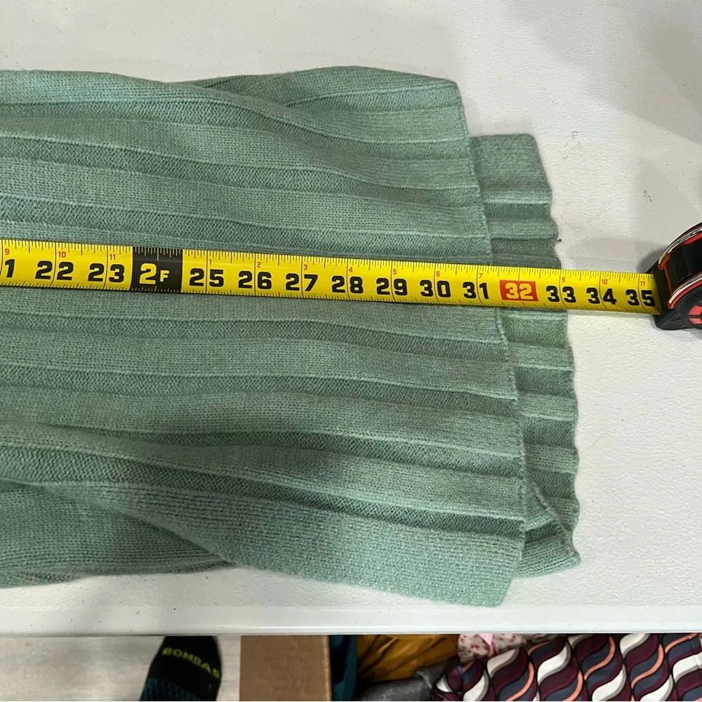 New! Chicwish Green Ribbed Open Front Longline Cardigan Womens S/M - Image 7