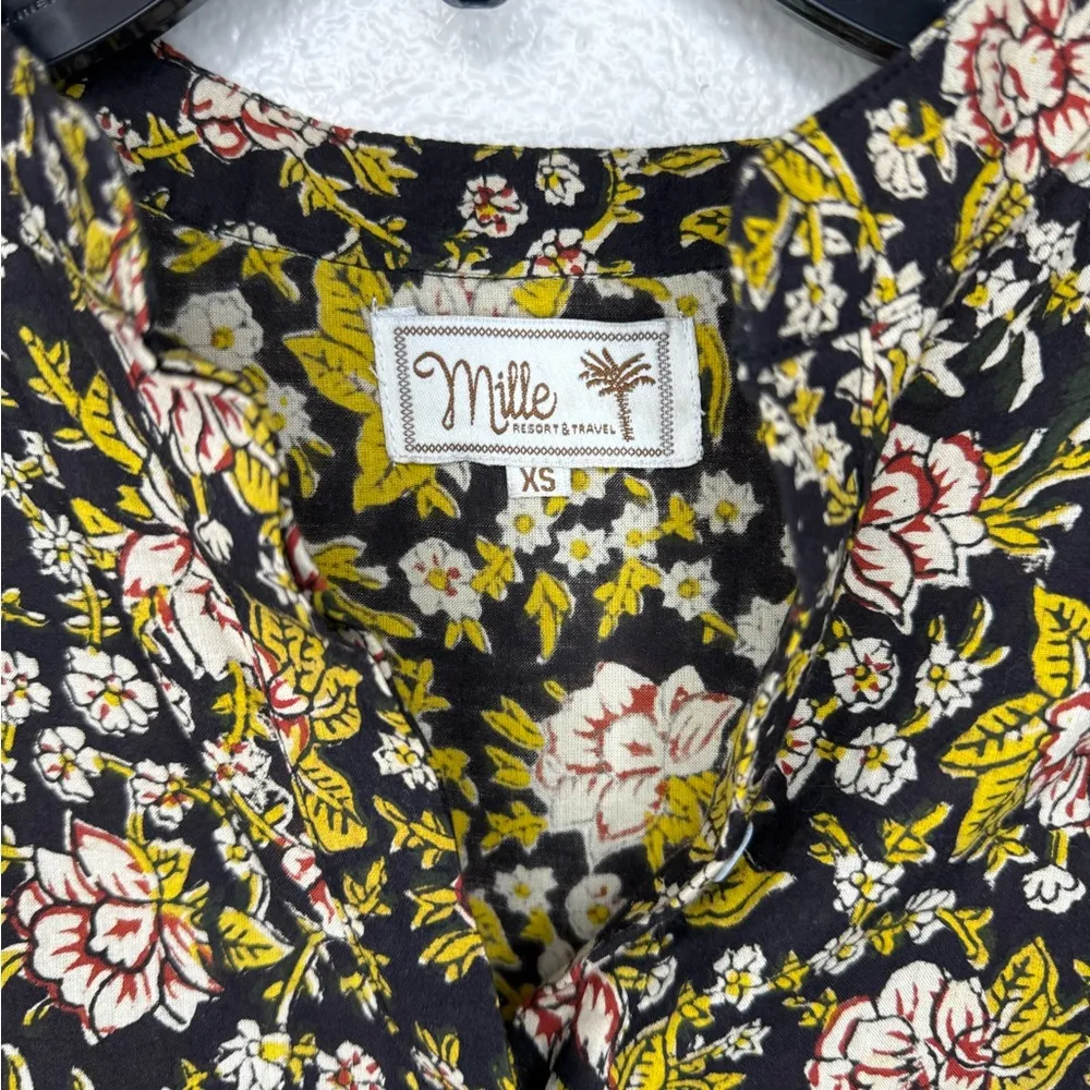 Mille resort and travel Lola Dress rose floral size xs Black - Image 4