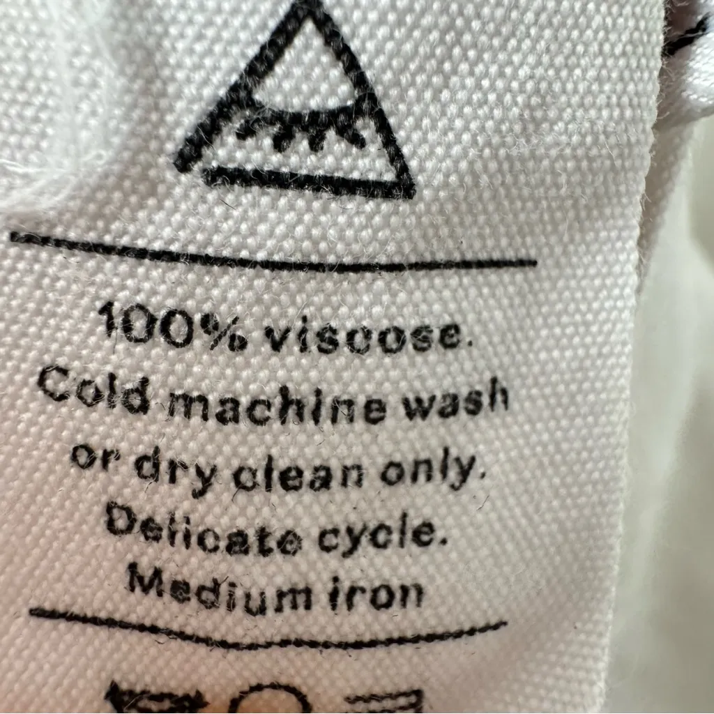 Sleeper Party Pajama Top Button Up Long Sleeve Blouse Sleepwear Bridal White XL - Image 10