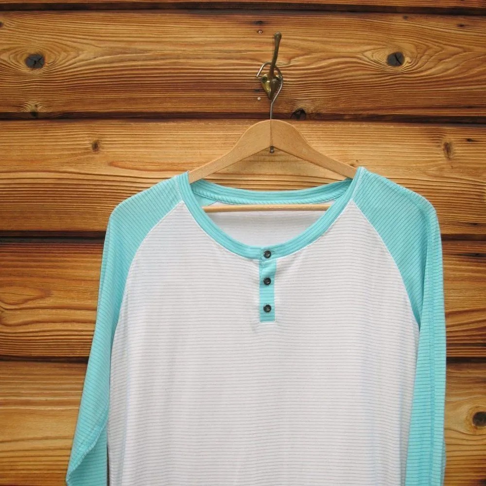 Lululemon Runamuk Striped Henley Shirt - Image 4