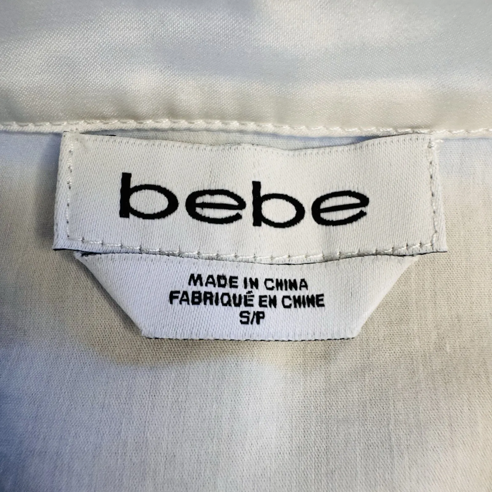 Bebe Women's Sz S Victorian Lace Side Zip Up Top Sz S‎ Coquette Bell Sleeve Y2K - Image 13