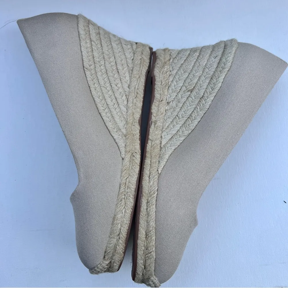 J. Crew Women's Canvas Espadrille Flax  Wedges  Sz 8 - Image 2