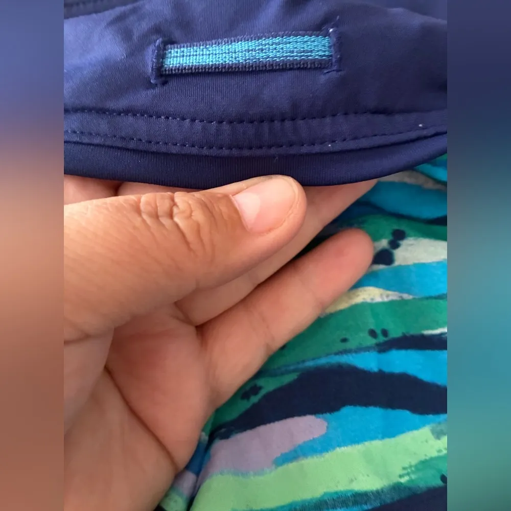 Lululemon Women Seven Wonders Blue Hero Green Print 2.5" Run Speed Shorts 6 - Image 9