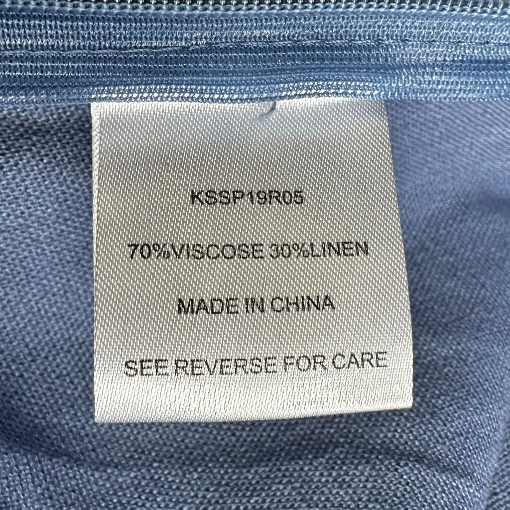 Knot Sisters Linen Blend Wide Leg Lana Jumpsuit Pale Blue S | Coastal Cowgirl - Image 8