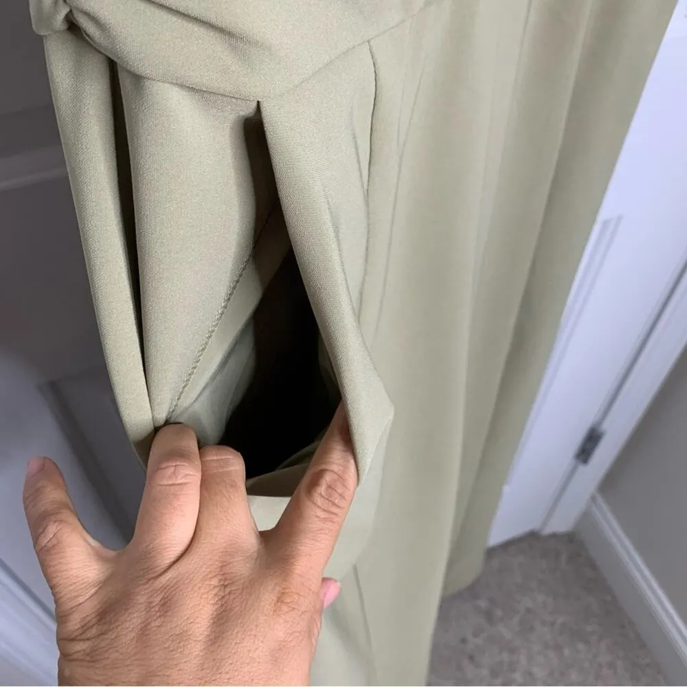 Lavish Alice green sage halter‎ flare leg jumpsuit size 12 - Image 6