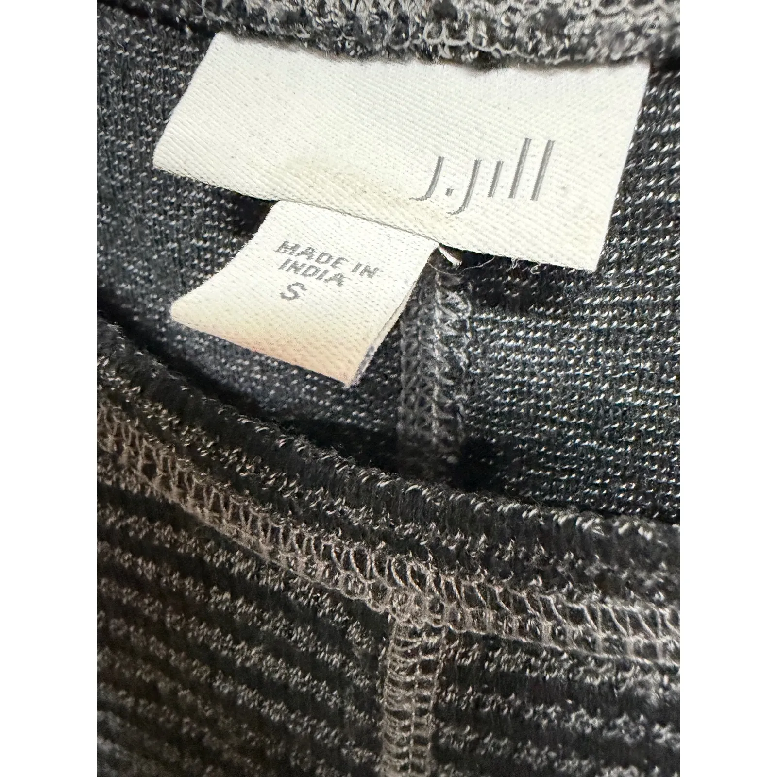 J. Jill Aline Dress size Small Scoop neck Long Sleeve Stretch Cotton Blend Black - Image 5