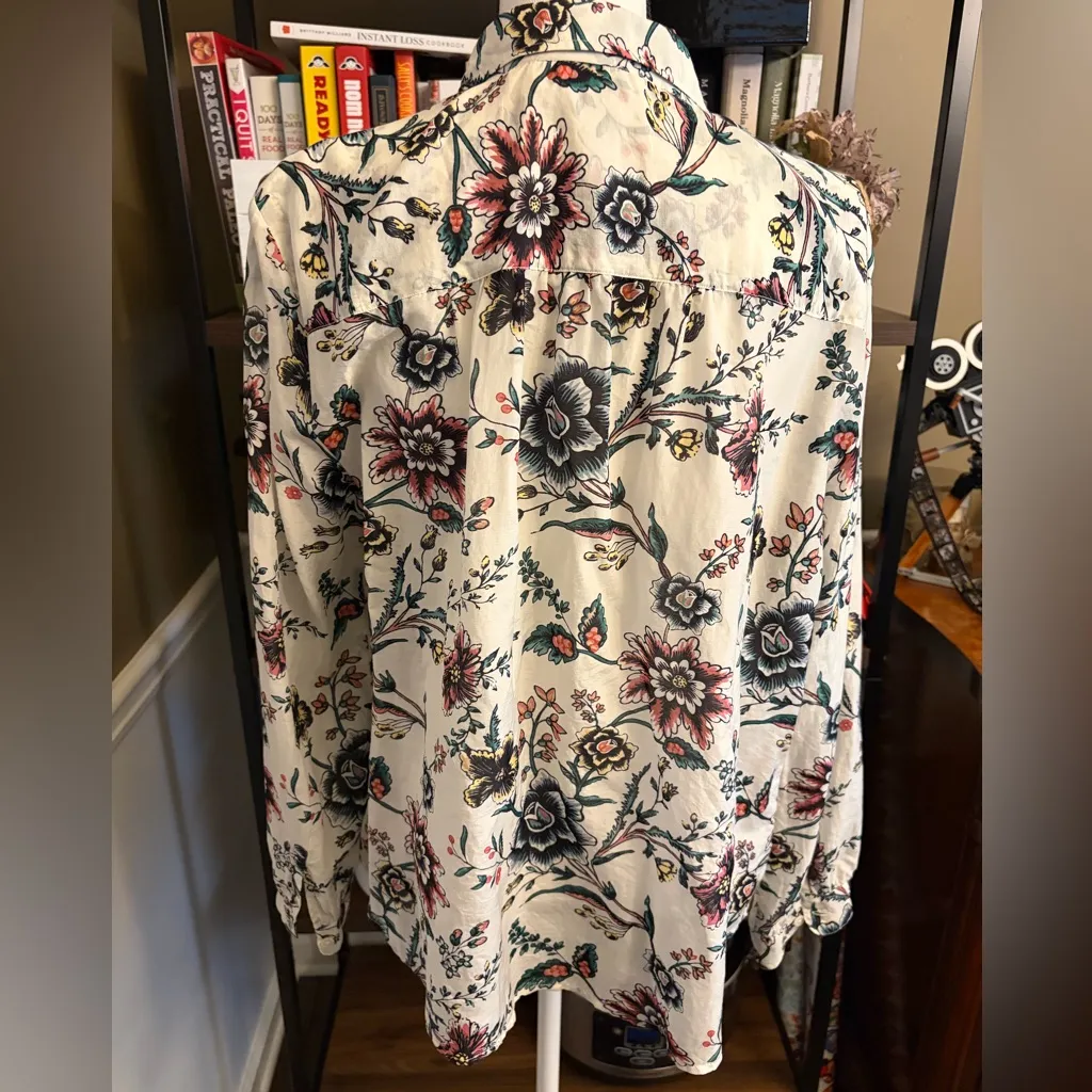 LOFT Floral Button Down Shirt - Multicolor - Image 2