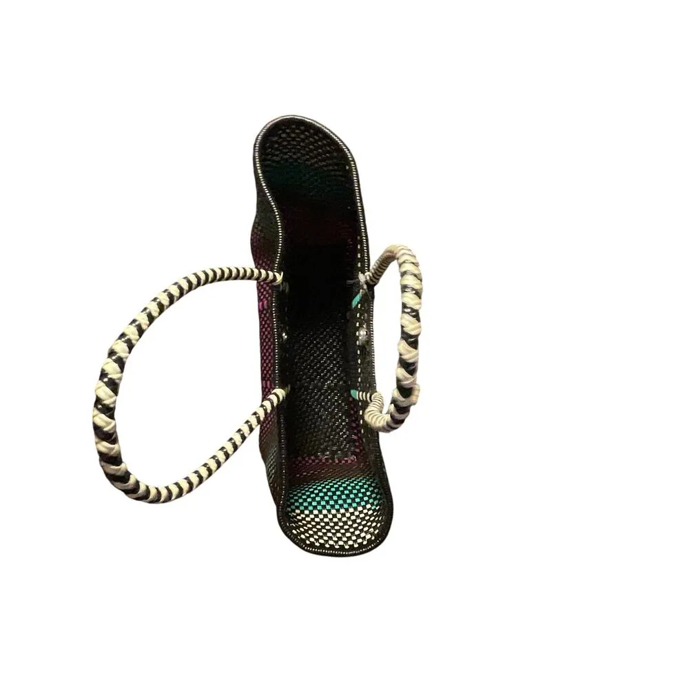 Maria Victoria Woven Tote. Made in Mexico design Black - Image 3