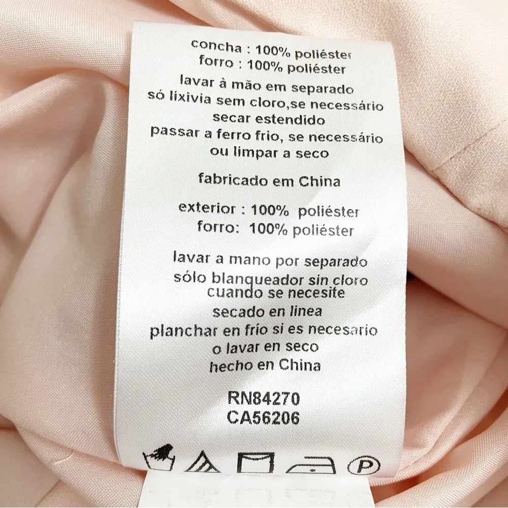 NWT Vera Wang White Dress One Shoulder Blush Pink Satin Formal Gown Size 10 NEW - Image 12