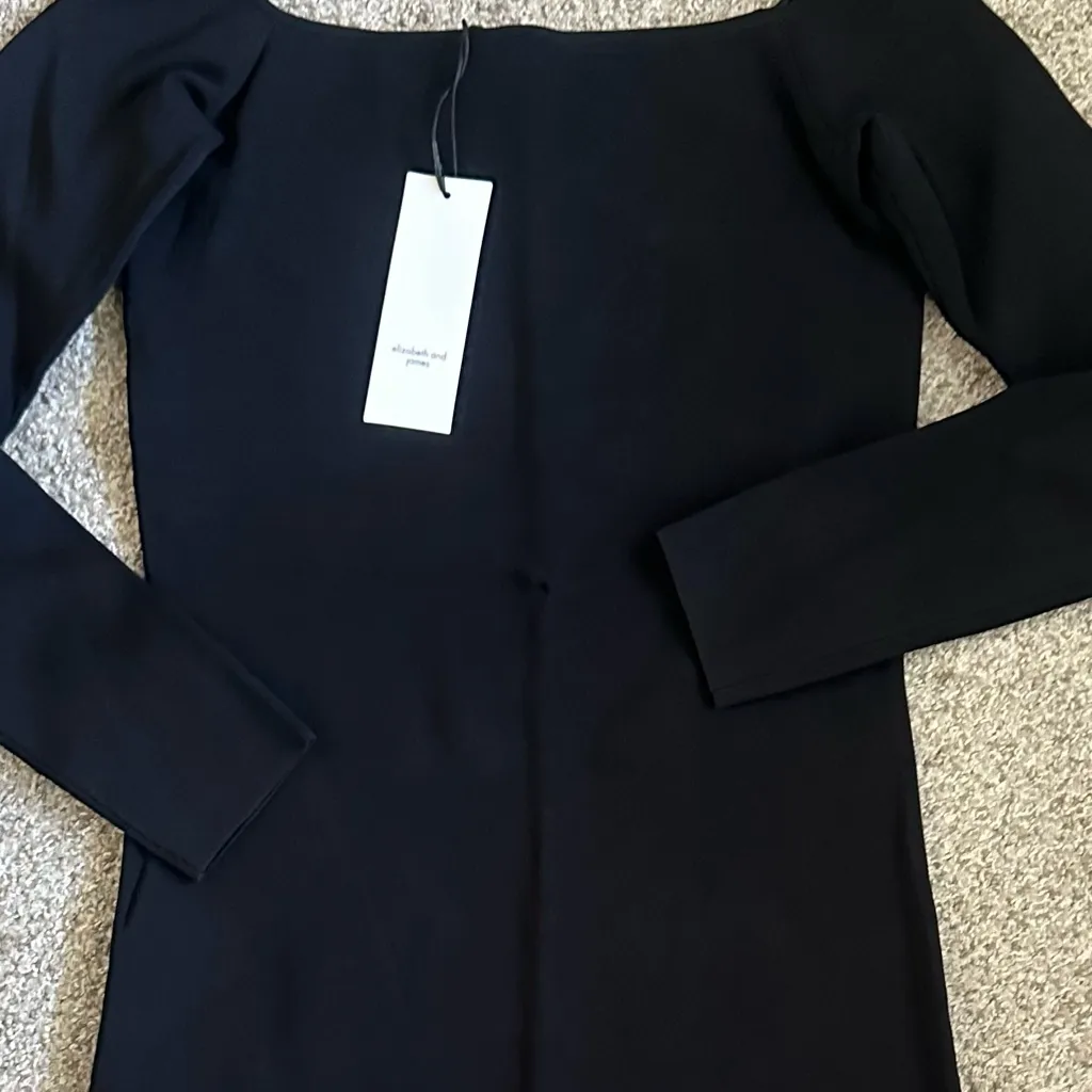 Elizabeth And James Omorose Black Off The Shoulder Dress - Image 4