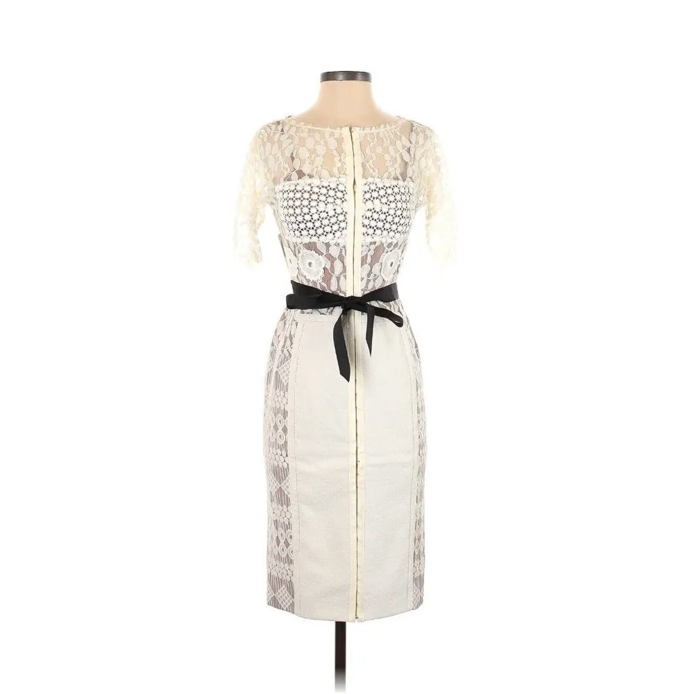 NWT Anthropologie Beguile by Byron Lars Carissima Sheath in Ivory Dress 0 $258 - Image 7