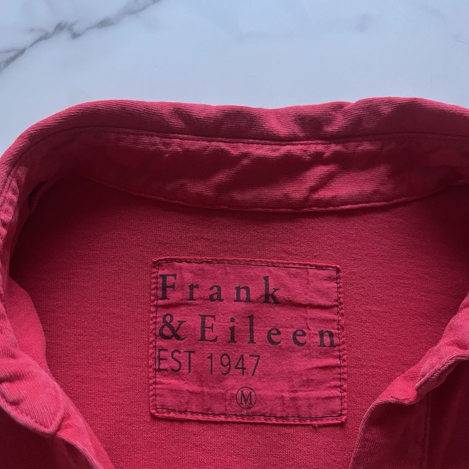 Frank & Eileen Lauren polo dress Red Sz Medium Heritage Jersey Classic Chic - Image 4