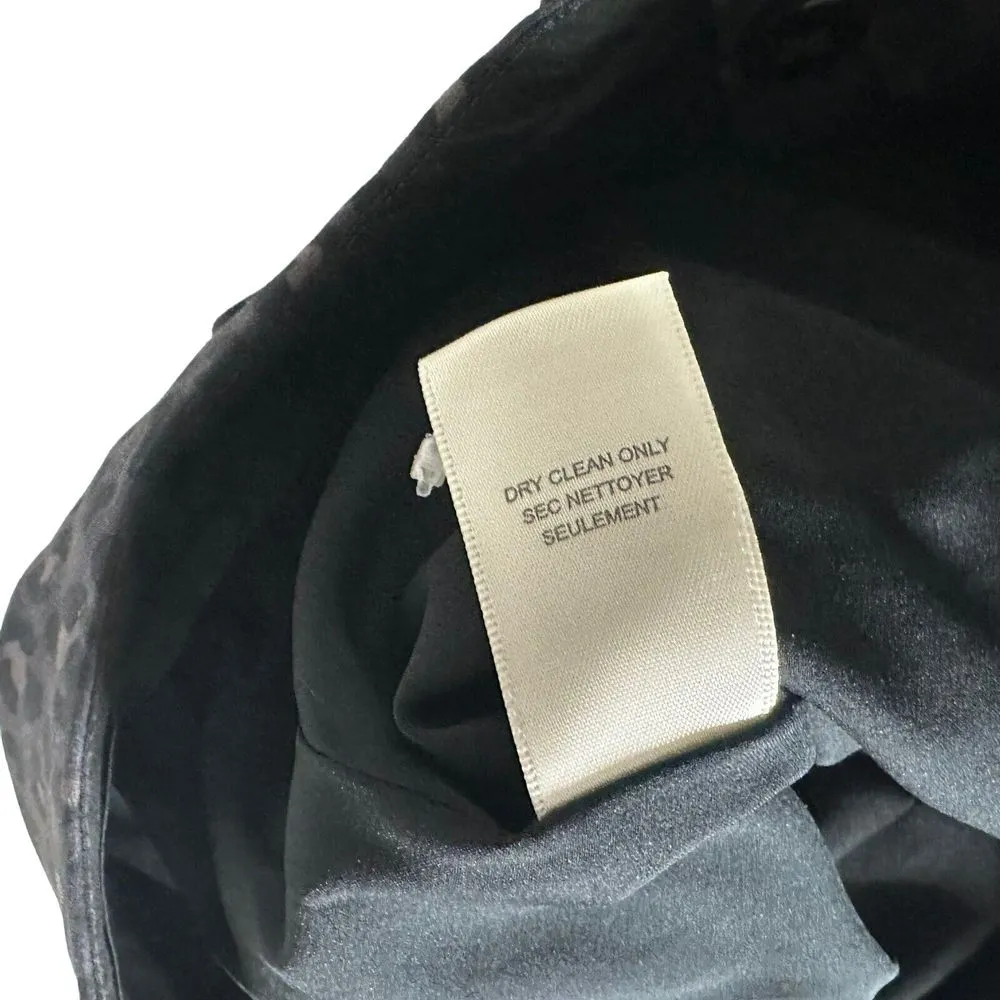 Rebecca Taylor Leopard Print‎ Shorts Size 2 Gray Black Animal Print Maximalist - Image 11