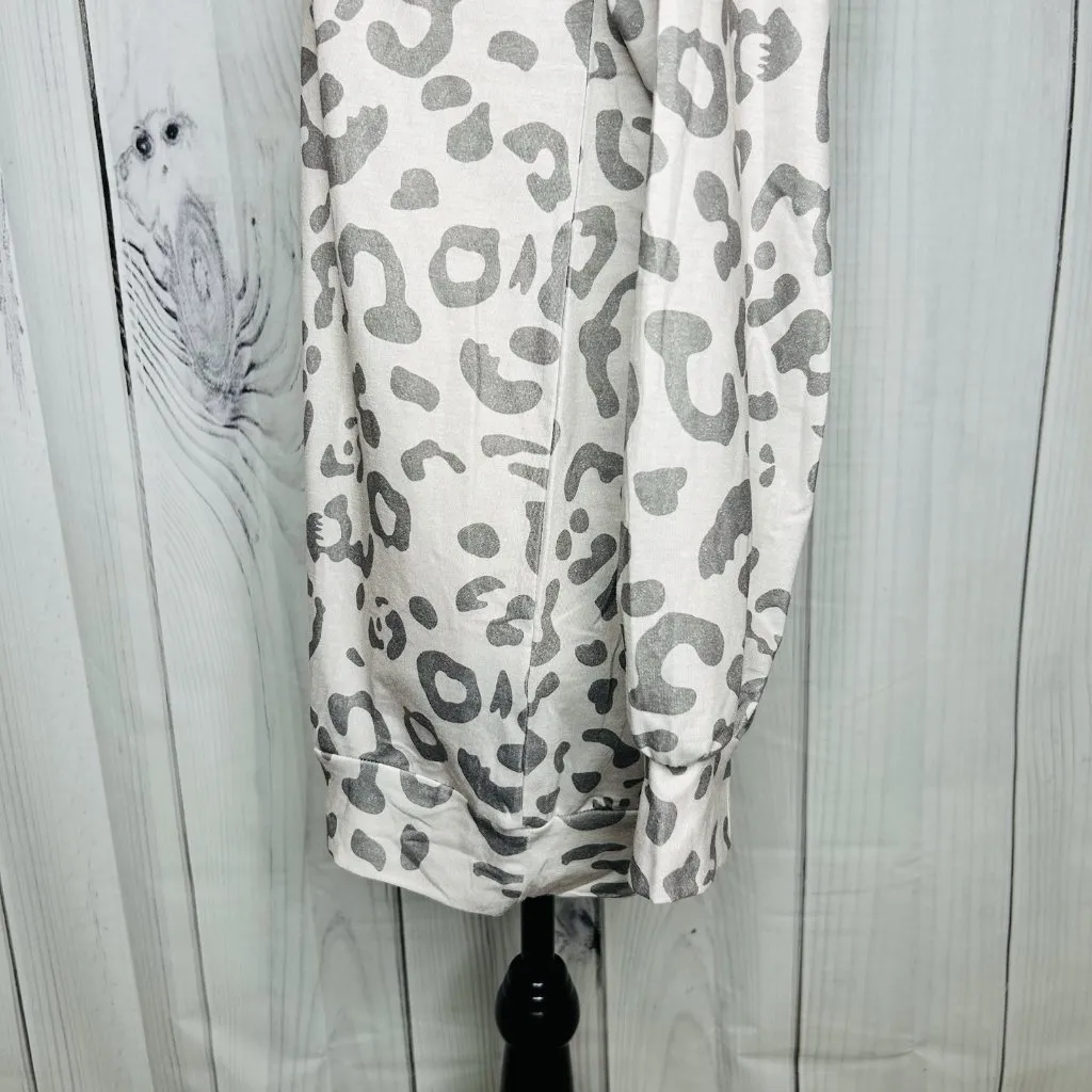 NWT Leo Rosi Womens Animal Print Pajama Sleepwear Set Sz S Gray Long Sleeve - Image 7