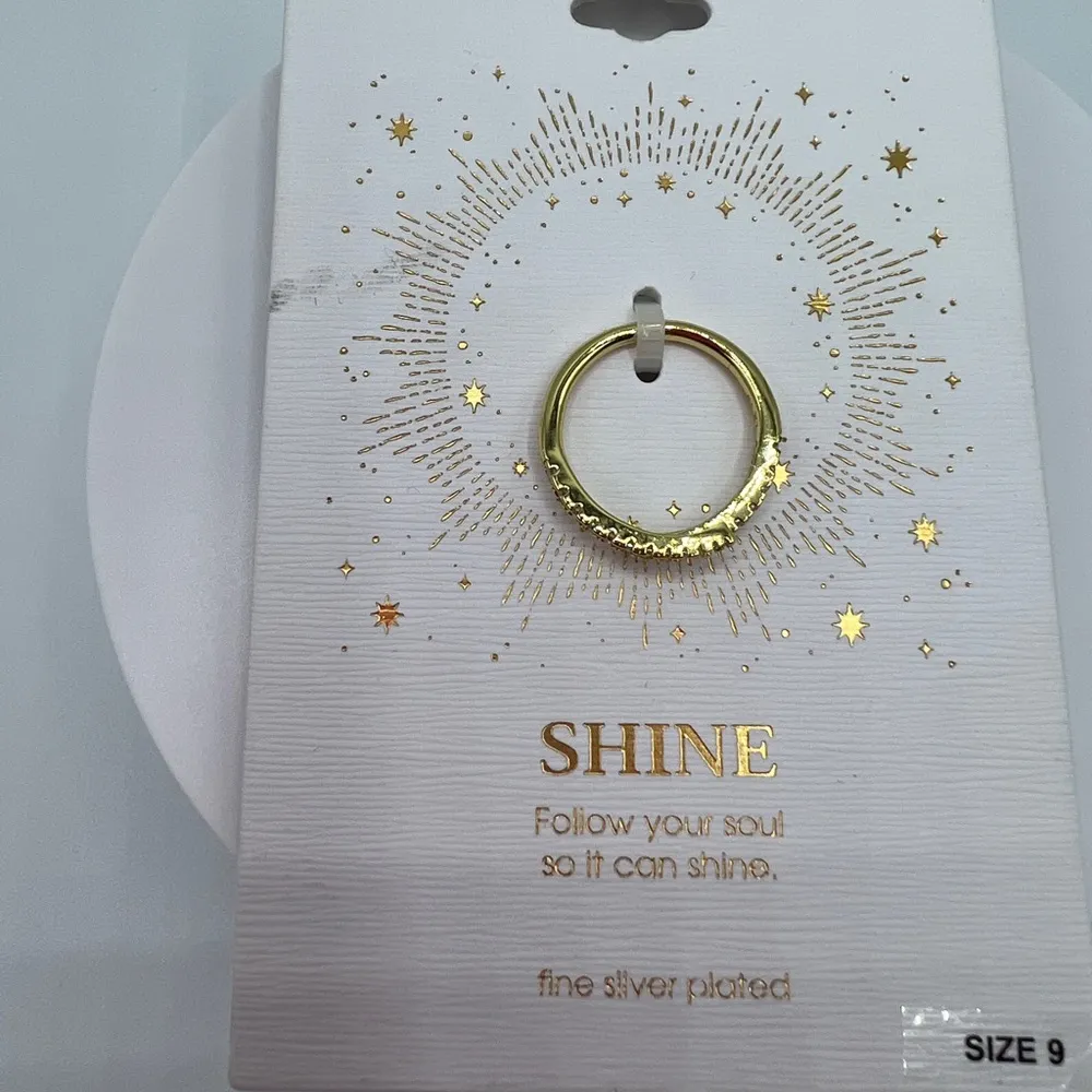 Unwritten Gold Flash-Plated Cubic Zirconia Wrap Ring Size 9 NWT - Image 2