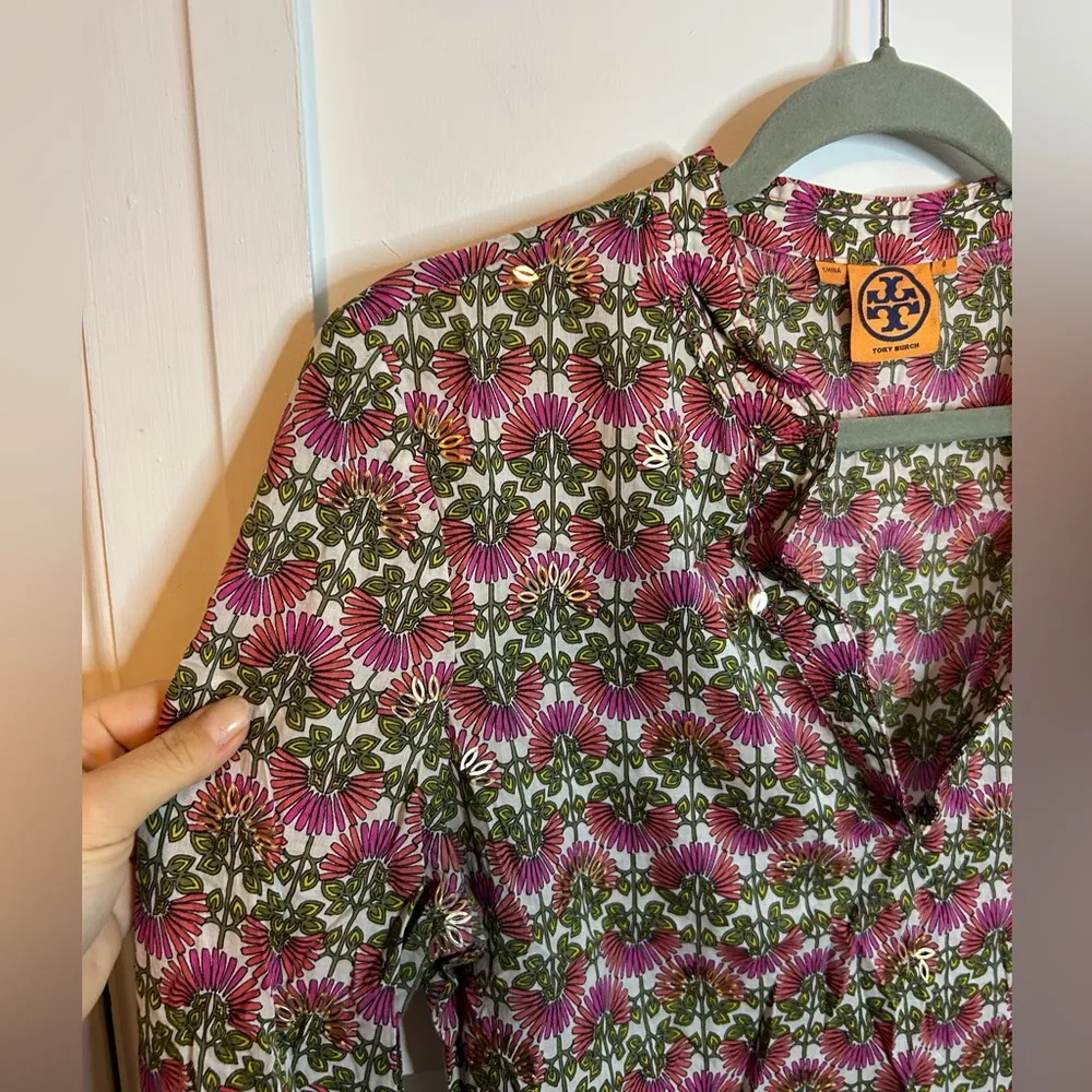 Tory Burch Beaded Floral Tunic Top - Image 6