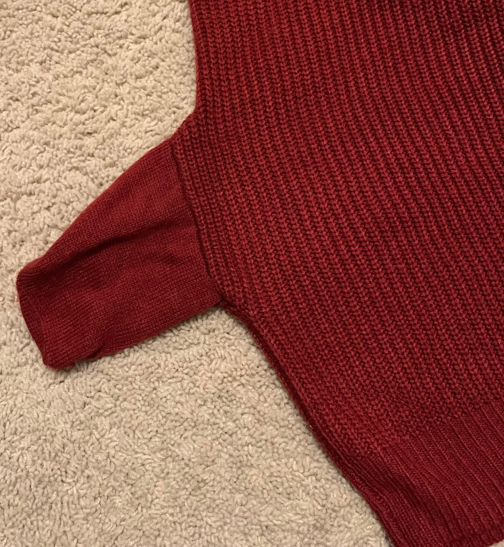 Wine Red Sweater Dress - Image 2