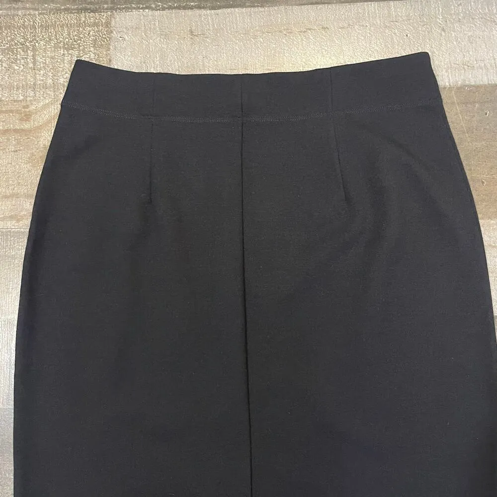 Eileen Fisher Short Pencil Skirt Elastic Waist Pull On Black Women's Size S - Image 10