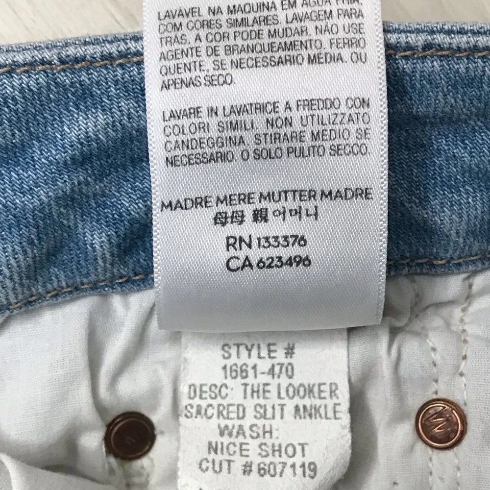 Mother The Looker Sacred Slit Ankle Jeans Size 30 - Image 10