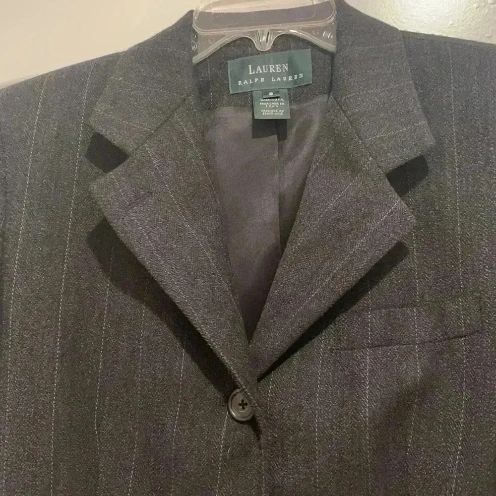 Lauren Ralph Lauren Wool Pinstriped Blazer Sz 6 - Image 2