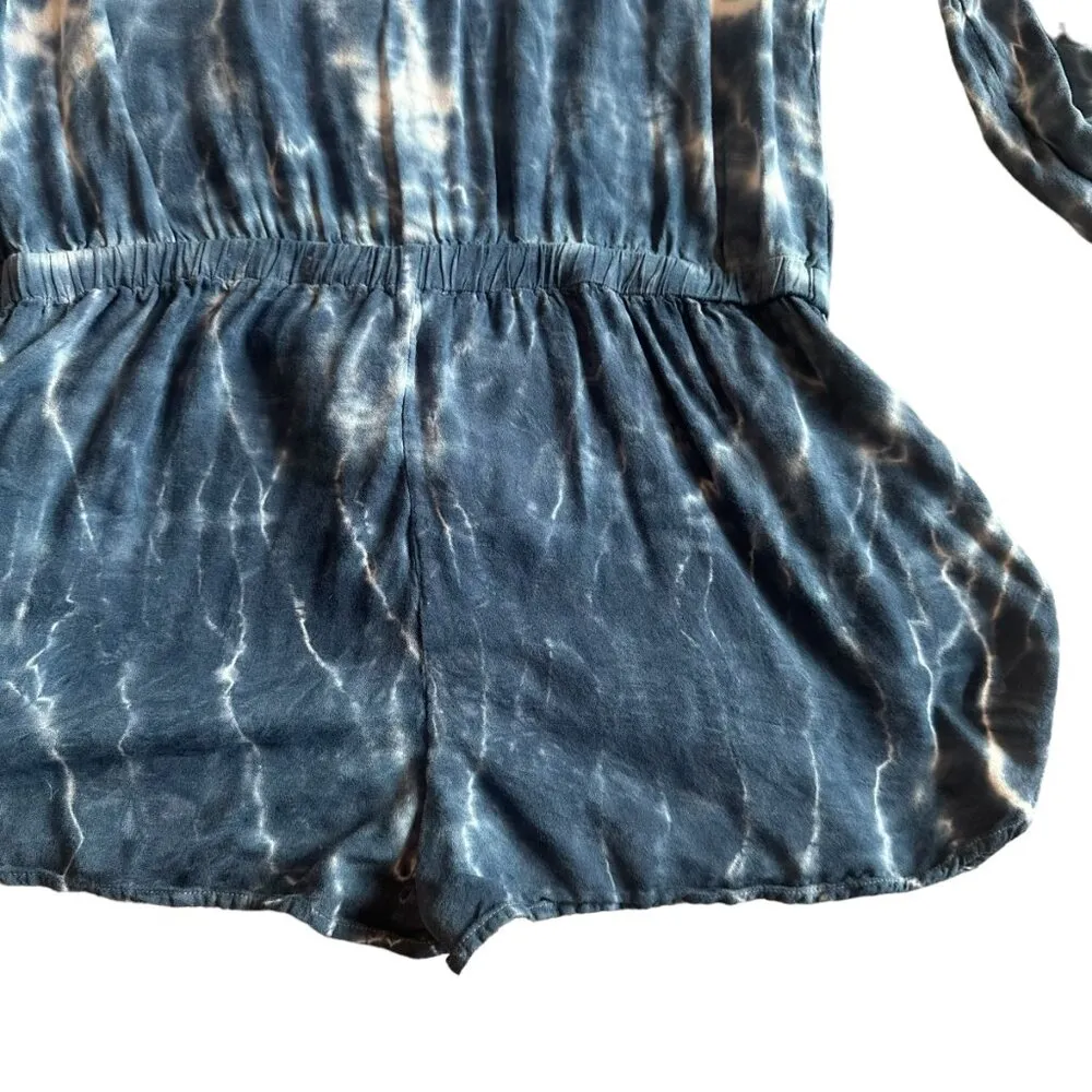 Young Fabulous & Broke Tie Dye Romper Long Sleeve Shorts Size Small Women's - Image 7