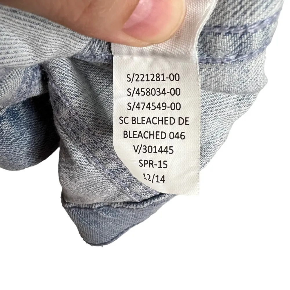 GAP Factory Light Acid Bleach Wash Denim Jean Vest Blue Size XS - Image 11