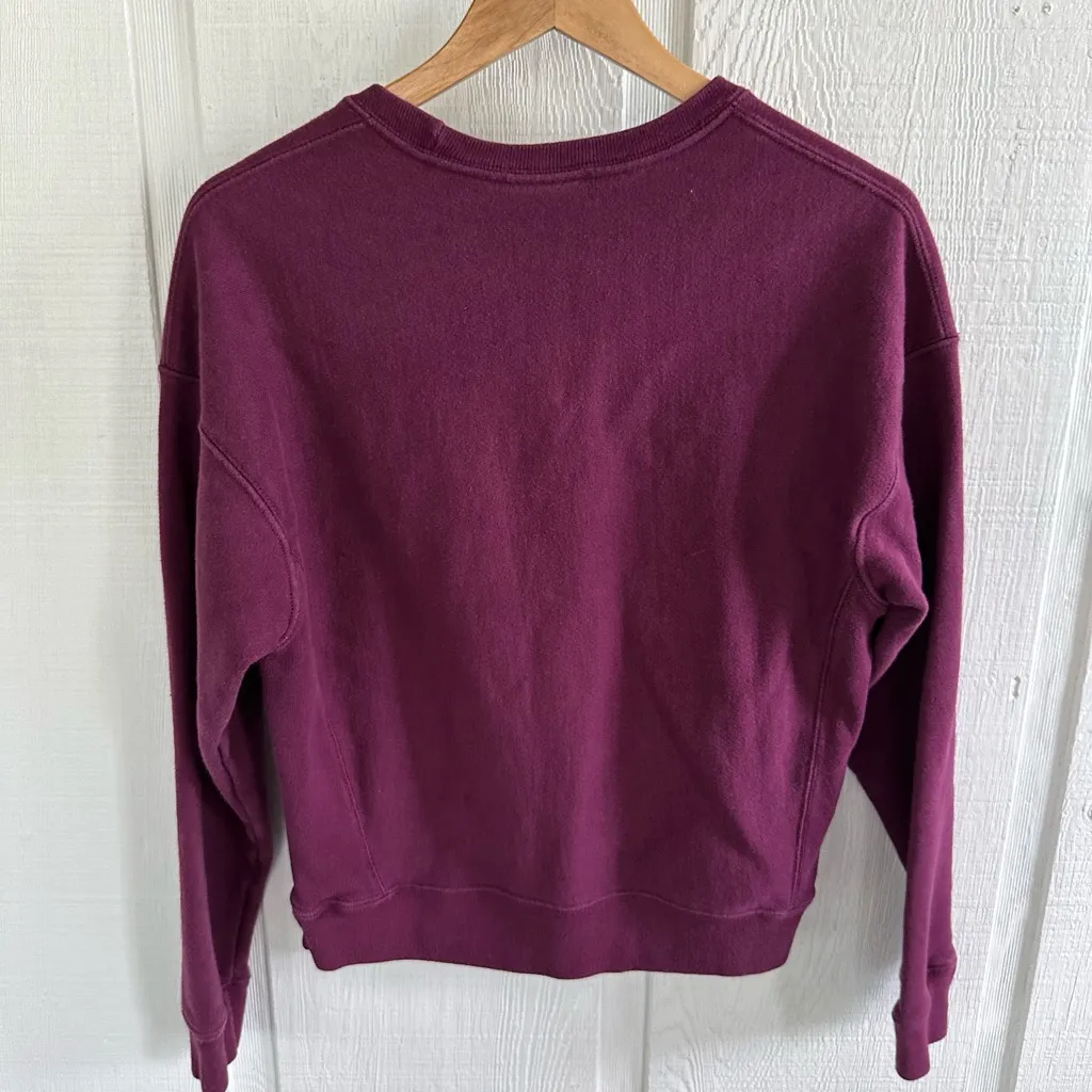 Champion Vintage Women's Purple Maroon Crewneck  Lounge Cozy Sweatshirt Fall - Image 5