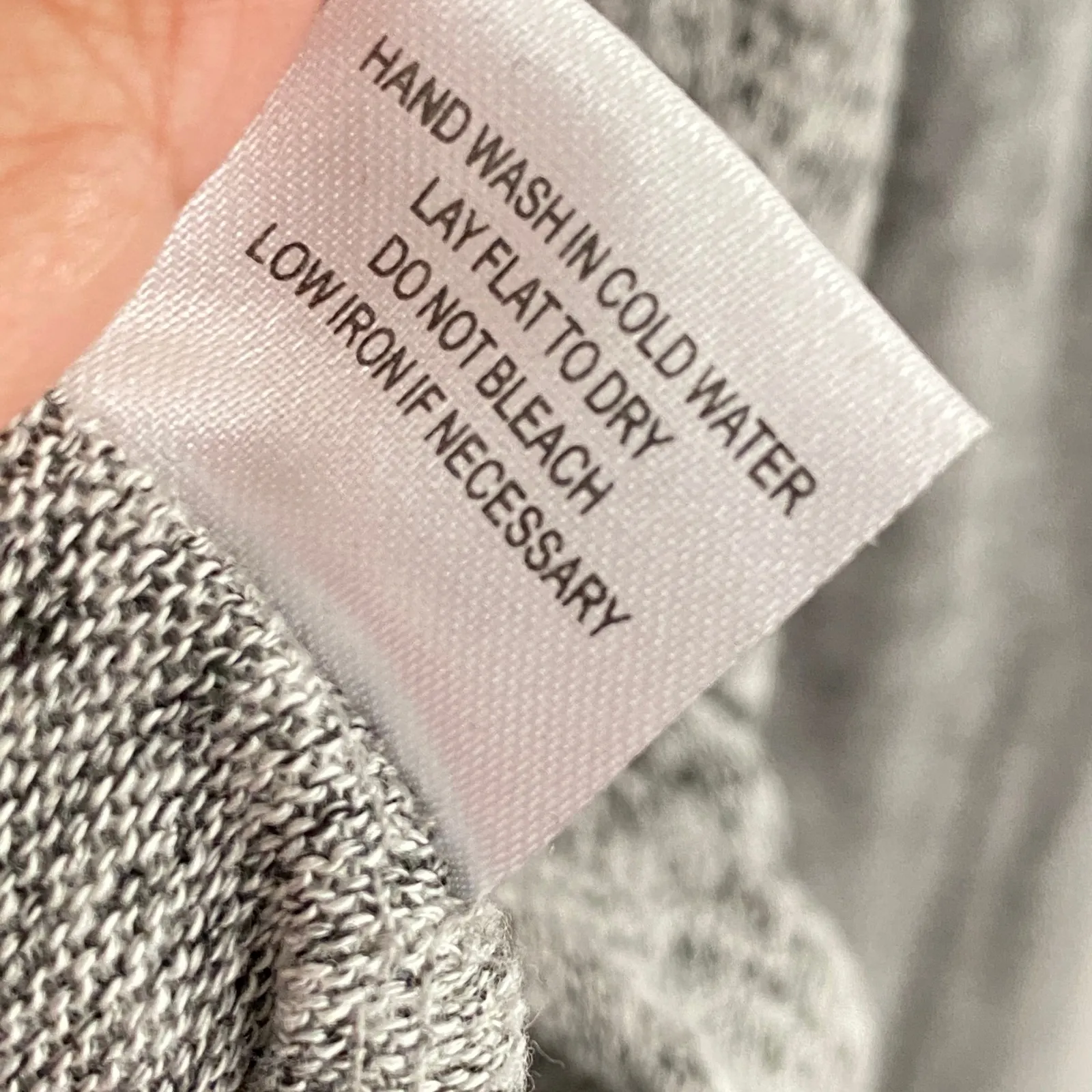 Potters Pot Gray Marled V Neck Lace Trim Long Sleeve Soft Knit Sweater Top M Size M - Image 7