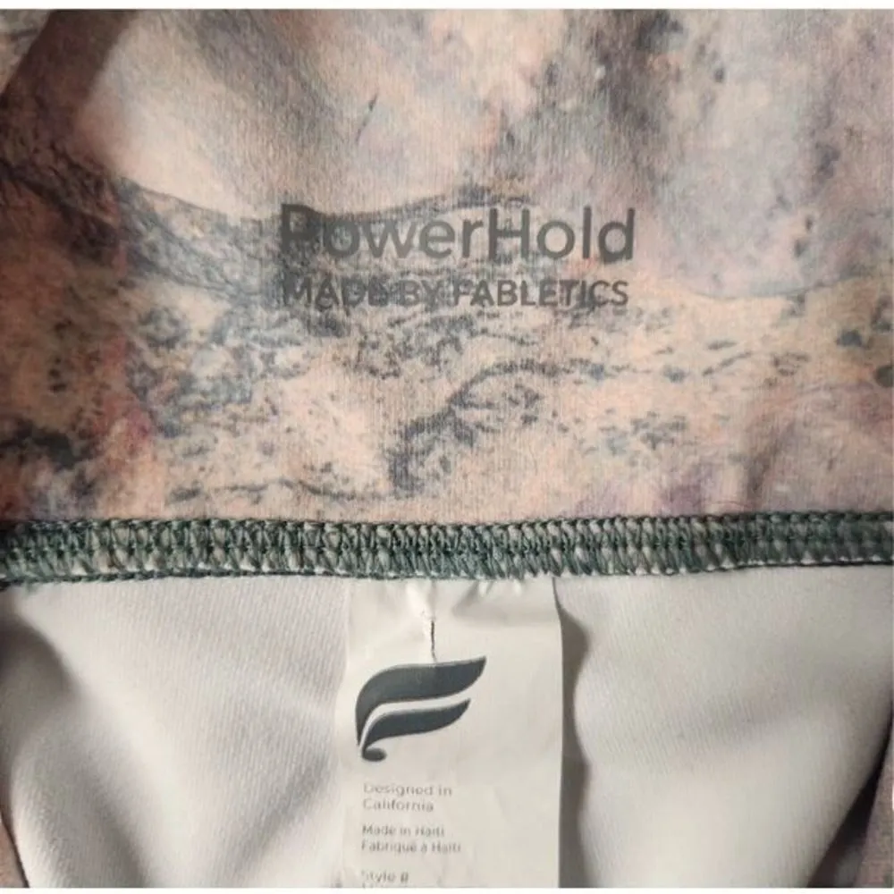 Fabletics Define Powerhold High-Waisted 7/8 Leggings Pastel Marble Print Size Sm - Image 9