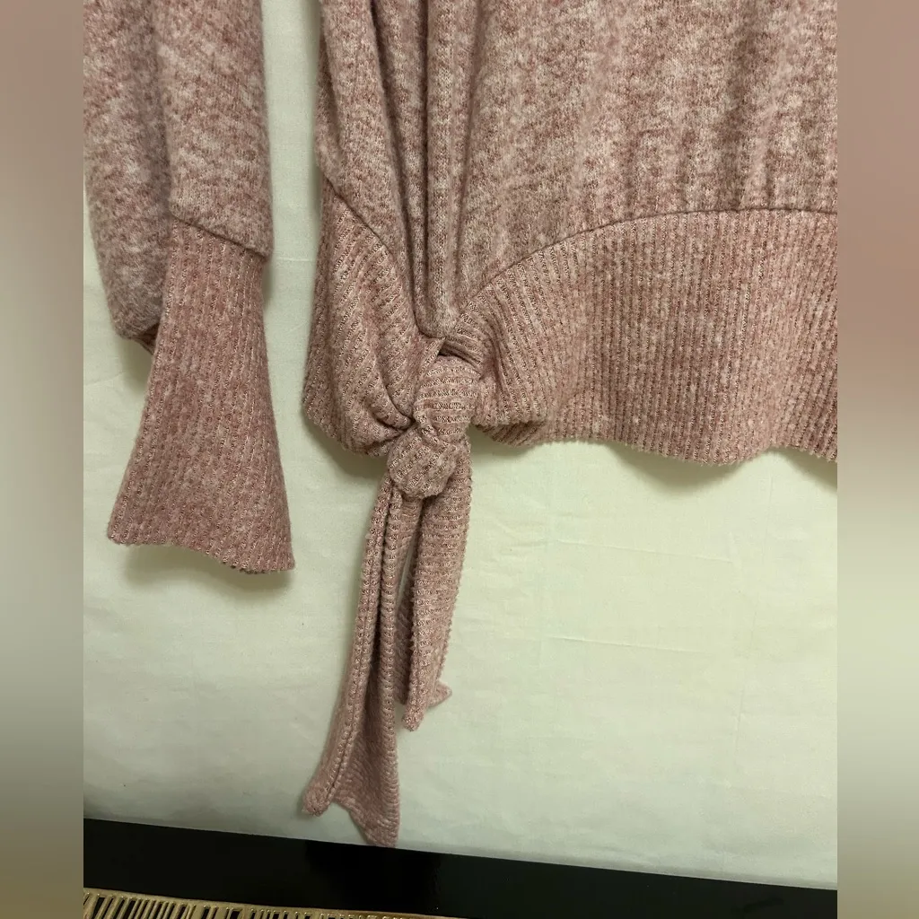 Anthropologie Saturday‎ Sunday Payton Brushed Fleece Side Tie Sweater Size XS - Image 4