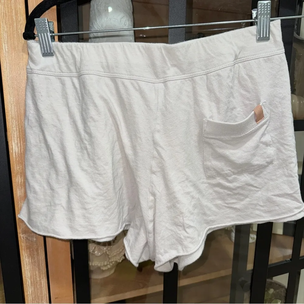 Lunya Pajamas Organic Pima Sleep Shorts beige greige mid rise lounge Tan - Image 3