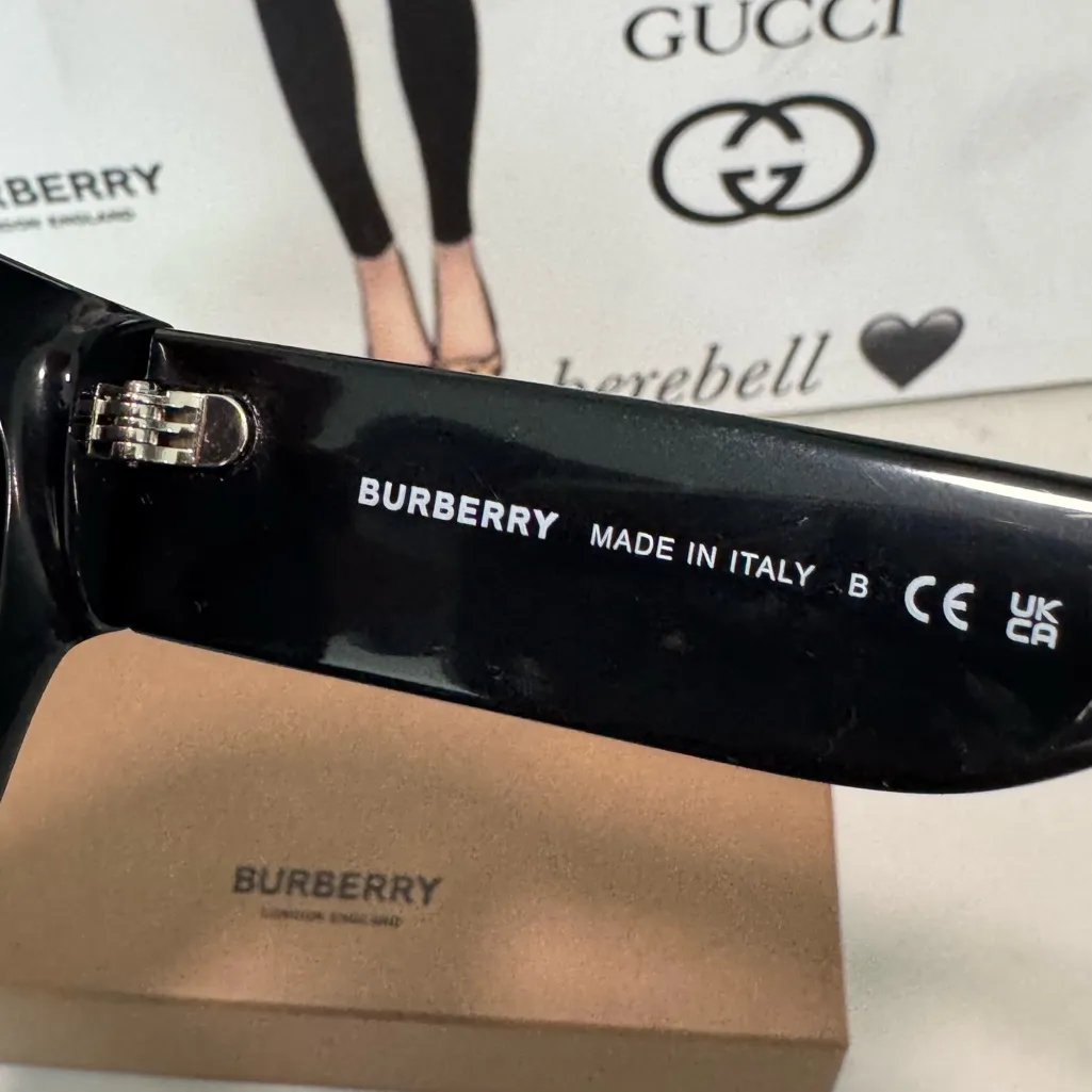 Burberry luxxotica Orange and White Patterned Sunglasses - Image 9