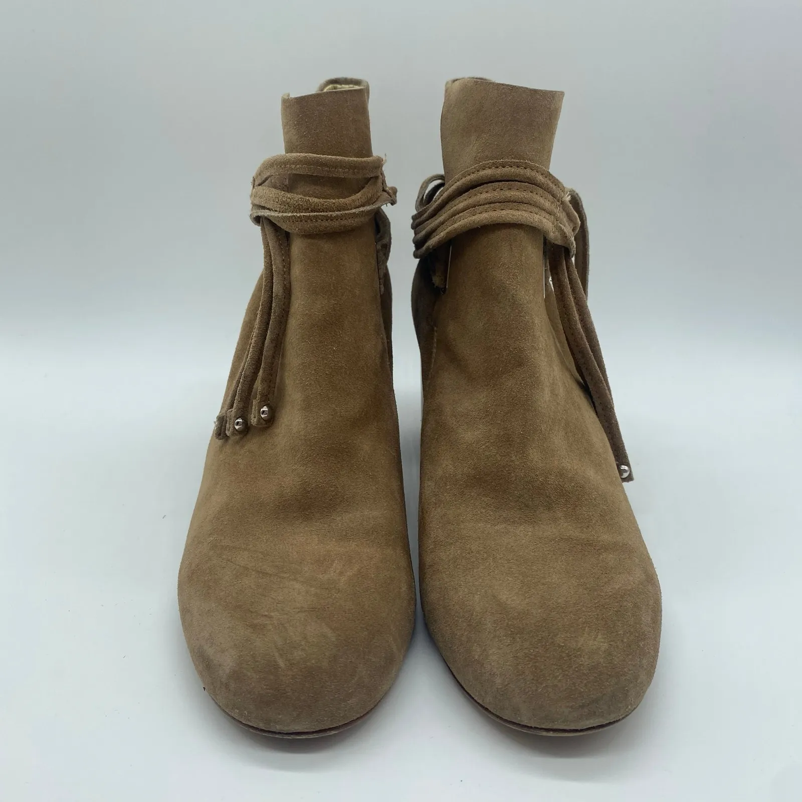 Rag & Bone Dalia II Brown Camel Suede Ankle Boots Bootie Women's size 36.5 / 6 - Image 3