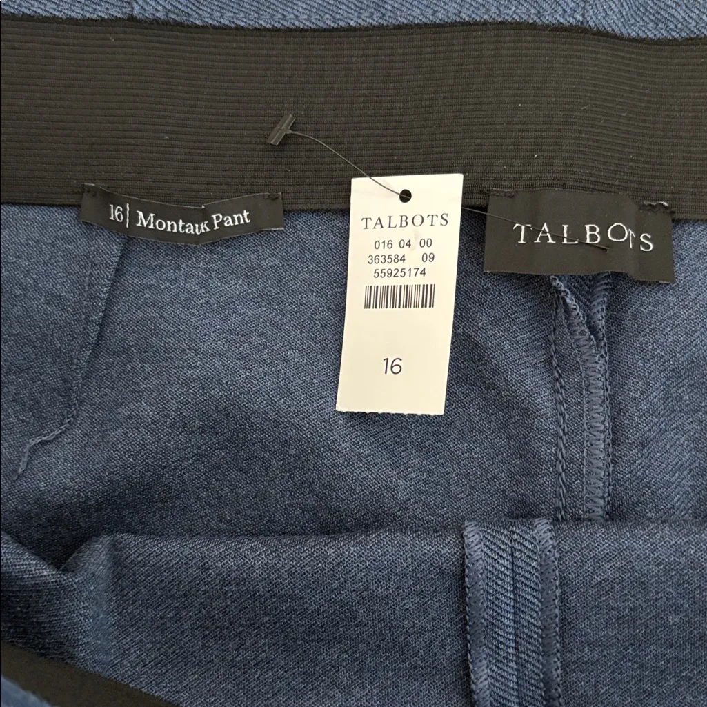 New Talbots Montauk Pant Flare Leg Ankle Size 16 Women’s High Rise 27” - Image 3