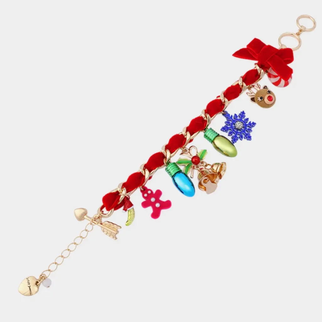 NIB Betsey Johnson Santa Baby Toggle Bracelet - Image 3