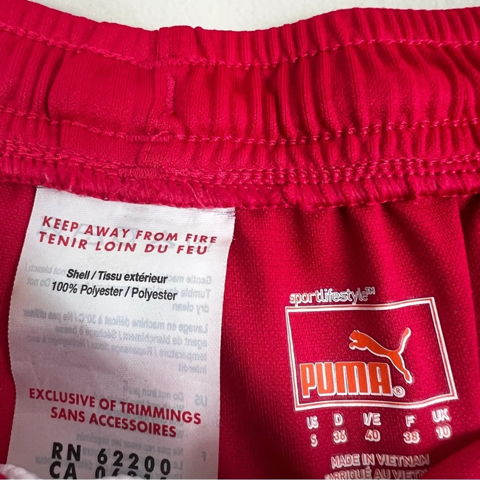 Puma Athletic Shorts Womens S Hot Pink Moisture Wicking Athleisure Fitness 90s - Image 5