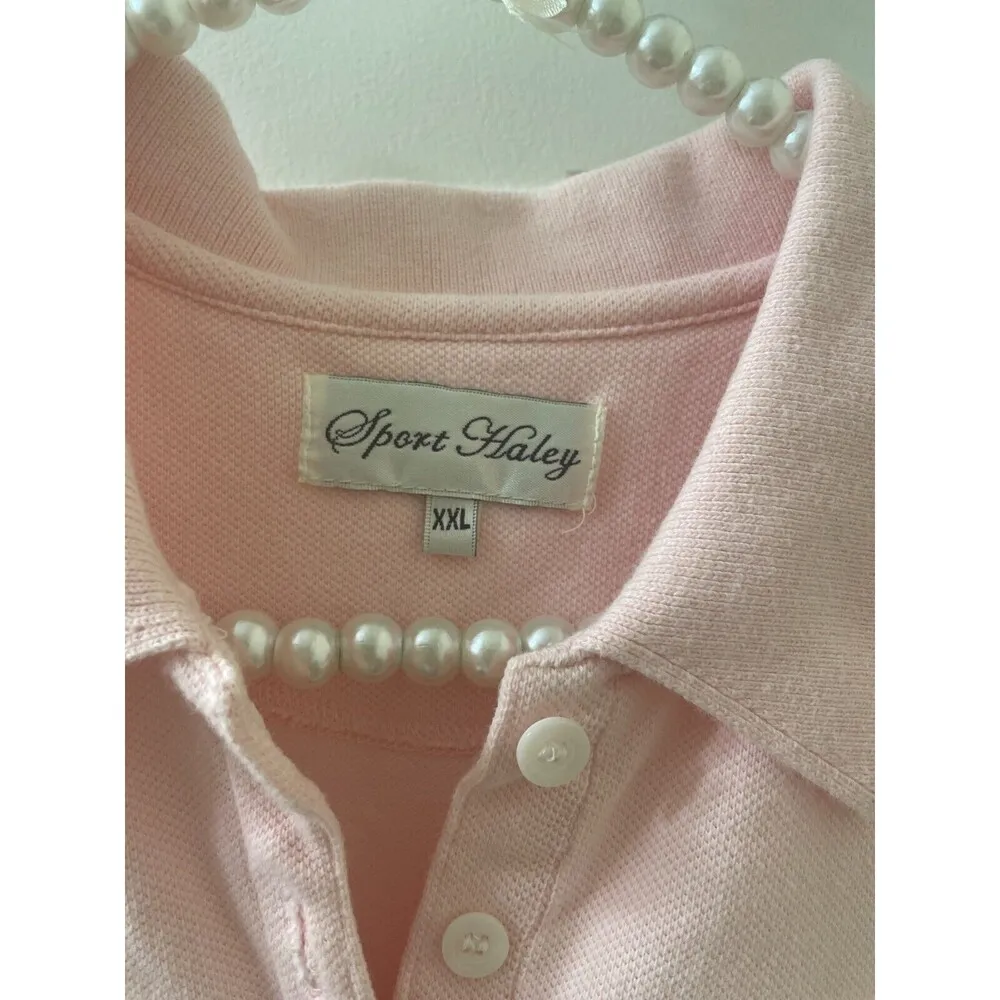 VINTAGE Sport Haley Women Polo Shirt XXL PINK Size 2X - Image 4