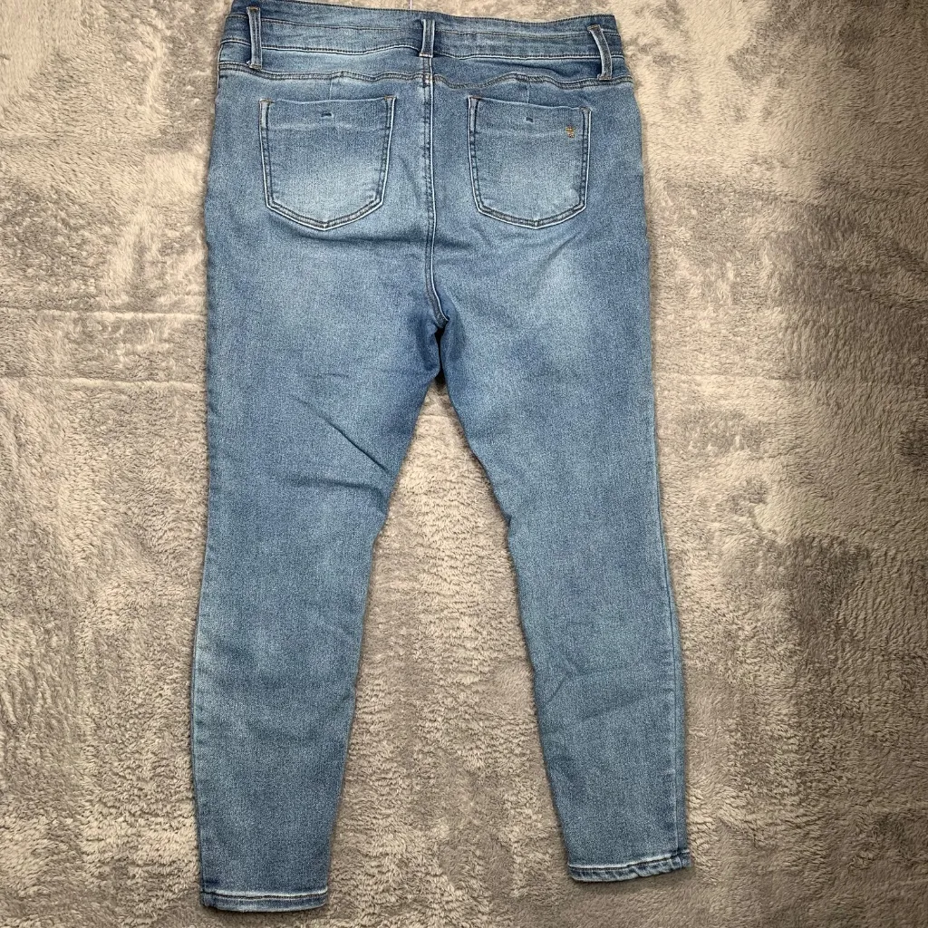 True Craft Women’s 16W Stacked Waist Skinny Jeans Blue Stretch Denim Plus Size - Image 6