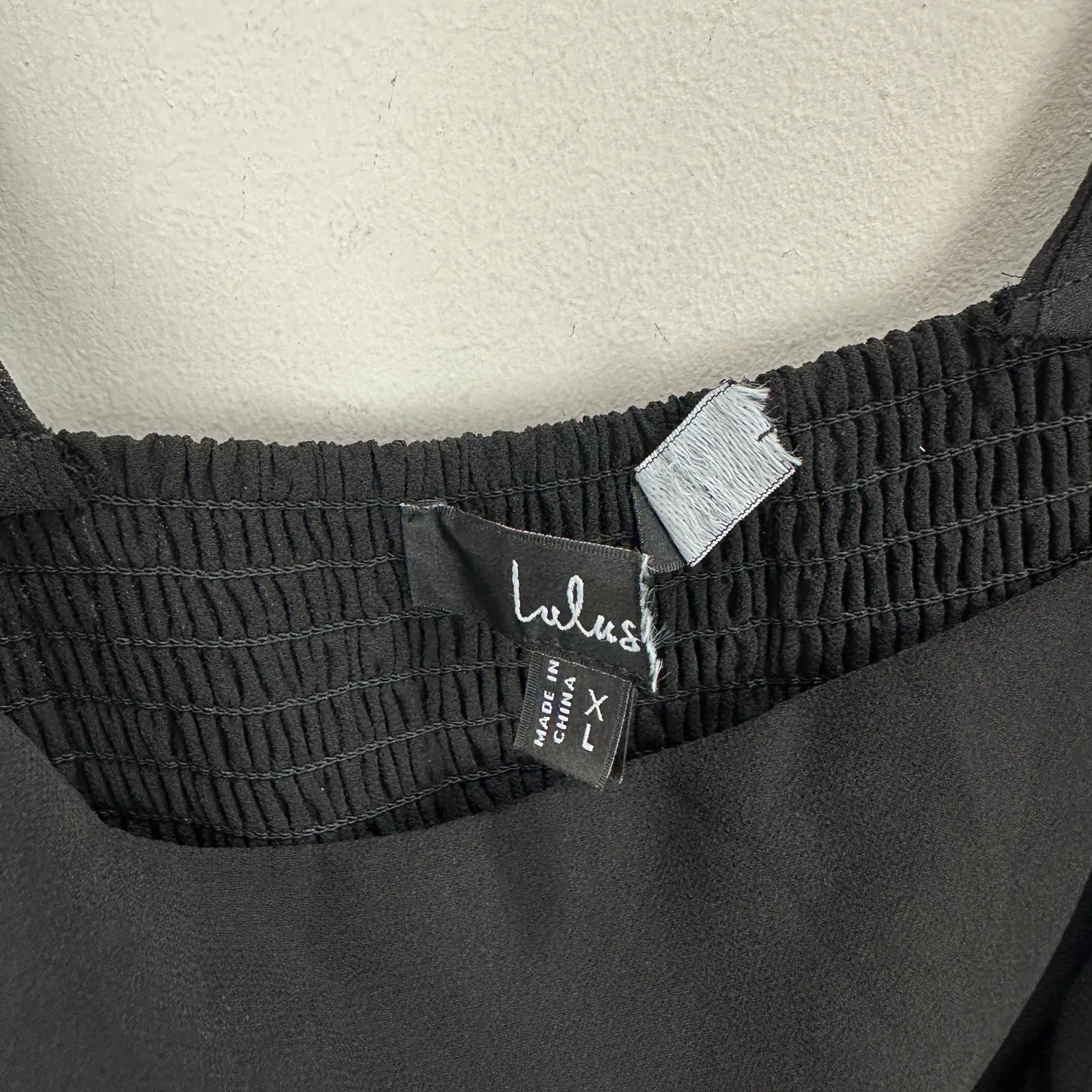 NEW Lulus Summer Invite Black Tie Strap Tiered Midi Dress Cocktail Party XL - Image 7