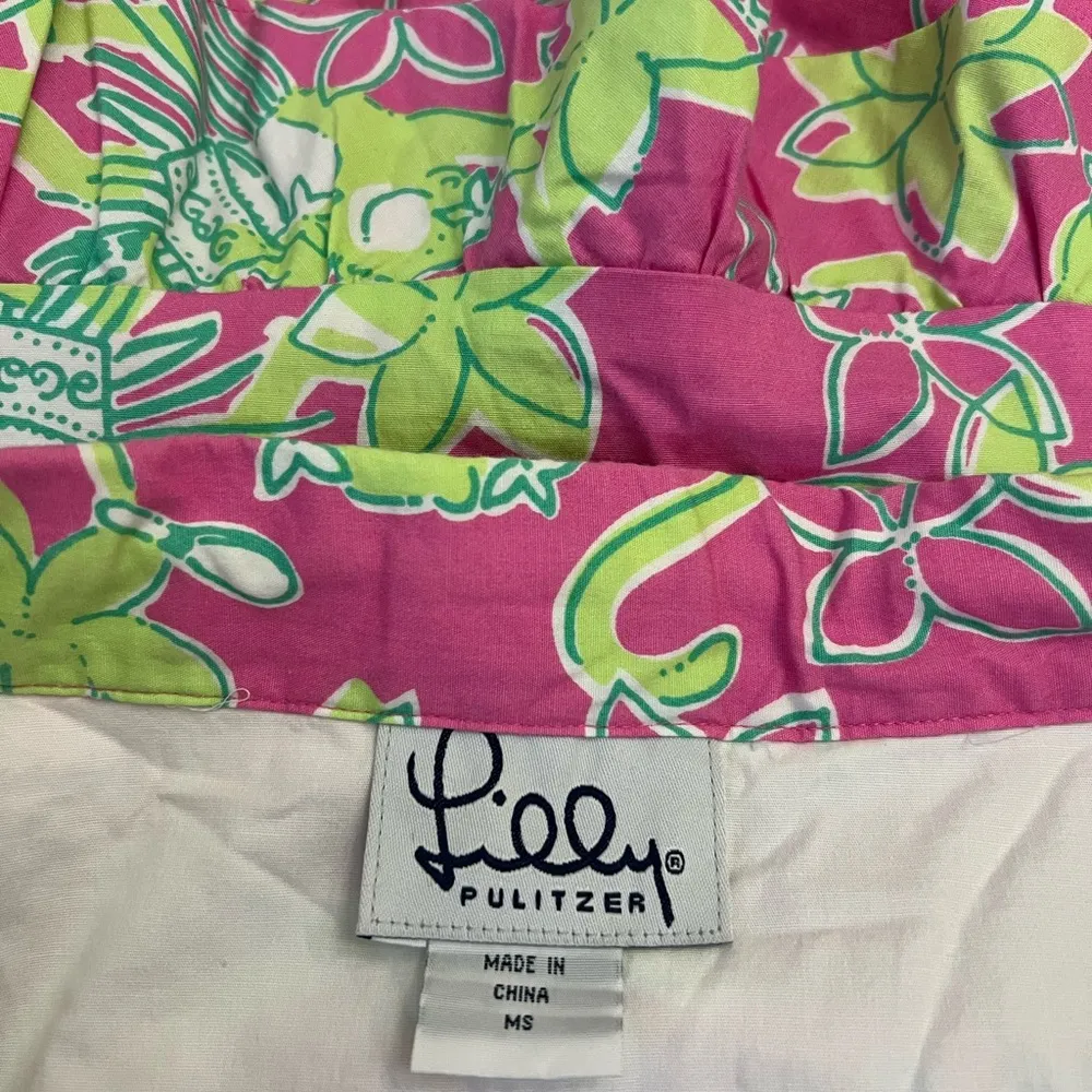 Lilly Pulitzer Vintage Cotton Ruffle Skirt Monkey Rock-A-Hula - Image 2