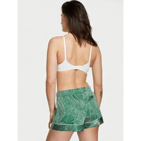 NWOT Victoria's Secret Satin Cami Pajama Set - Green Palm Leaves - M/XS - Image 5