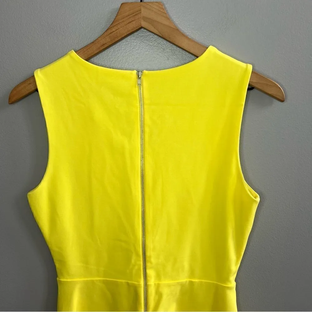 The Limited Sleeveless Skater Dress Bright Yellow Size XS - Image 5