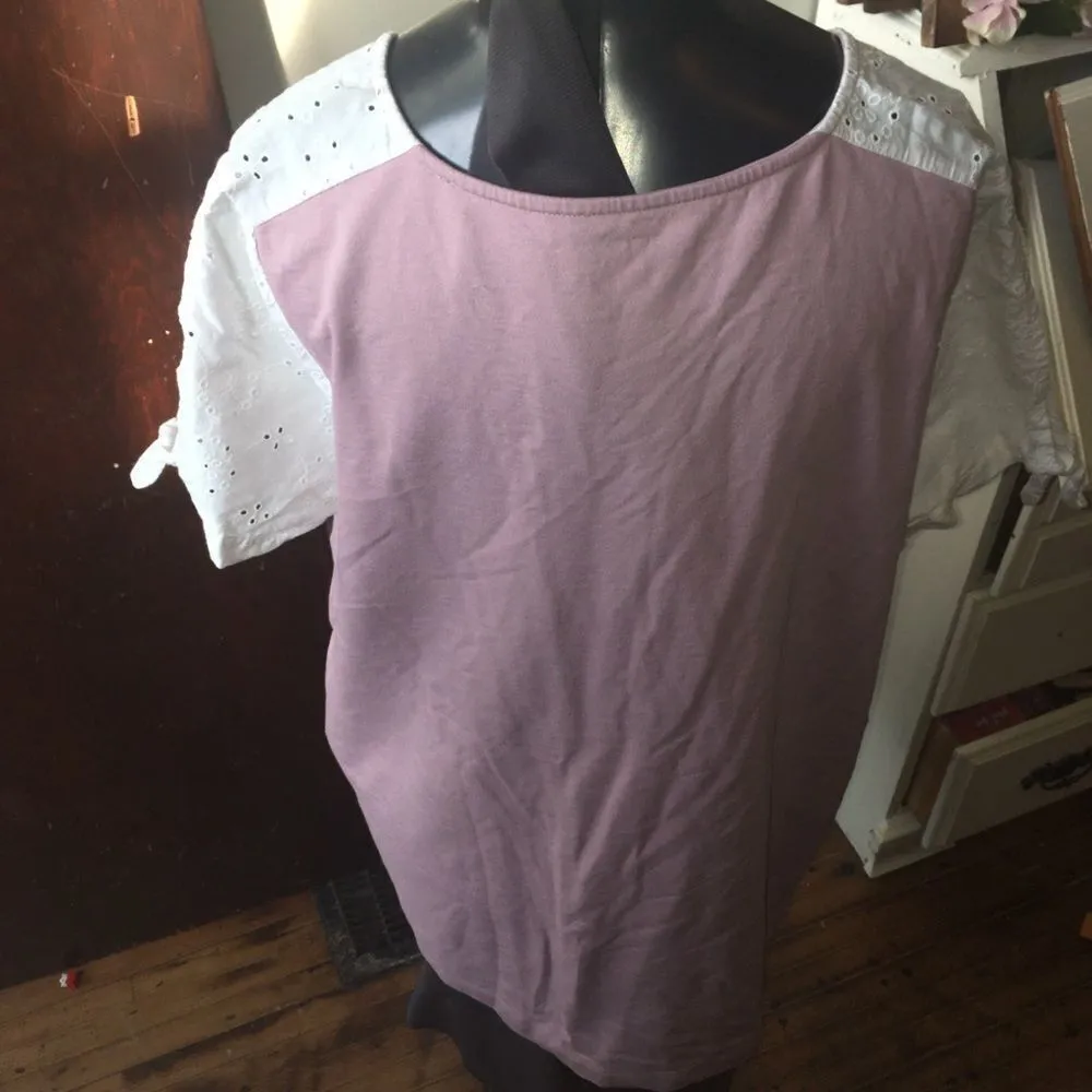 Lane Bryant 22/24 lace shoulders, slit sleeves blouse - Image 4