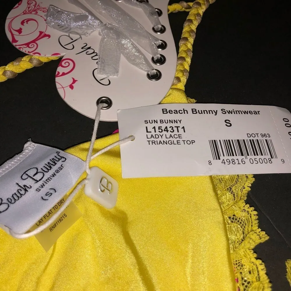 Beach Bunny Sun Bunny Lady Lace Triangle Bikini‎ Top nwt - Image 7